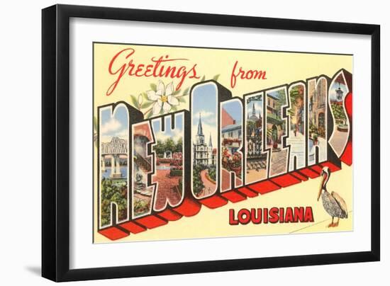 Greetings from New Orleans, Louisiana-null-Framed Art Print