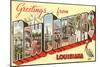 Greetings from New Orleans, Louisiana-null-Mounted Art Print