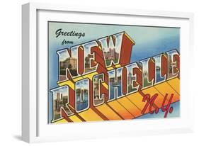 Greetings from New Rochelle, New York-null-Framed Art Print