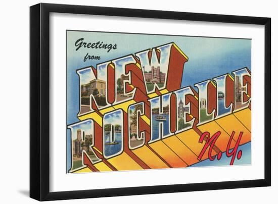 Greetings from New Rochelle, New York-null-Framed Art Print