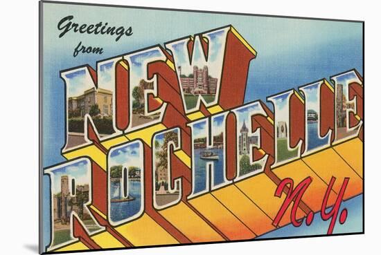 Greetings from New Rochelle, New York-null-Mounted Art Print