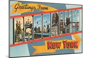 Greetings from New York, Brooklyn-null-Mounted Art Print