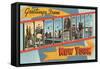 Greetings from New York, Brooklyn-null-Framed Stretched Canvas