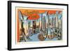 Greetings from New York City, New York-null-Framed Art Print