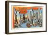 Greetings from New York City, New York-null-Framed Art Print