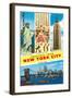 Greetings From New York City with City Scenes-null-Framed Art Print