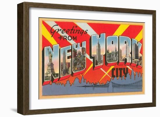 Greetings from New York City-null-Framed Art Print