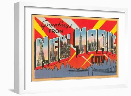 Greetings from New York City-null-Framed Art Print