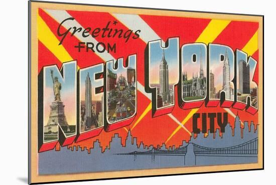 Greetings from New York City-null-Mounted Art Print