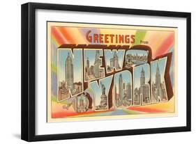 Greetings from New York City-null-Framed Art Print