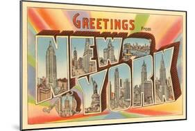 Greetings from New York City-null-Mounted Art Print