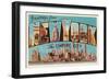 Greetings from New York, the Empire City-null-Framed Art Print