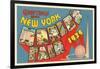 Greetings from New York World's Fair, 1939-null-Framed Art Print