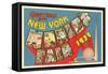 Greetings from New York World's Fair, 1939-null-Framed Stretched Canvas