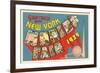 Greetings from New York World's Fair, 1939-null-Framed Premium Giclee Print