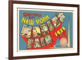 Greetings from New York World's Fair, 1939-null-Framed Premium Giclee Print