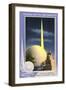 Greetings from New York World's Fair, Trylon and Perisphere-null-Framed Art Print