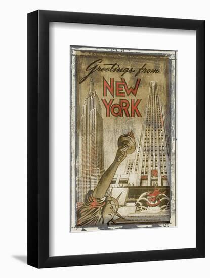 Greetings from New York-null-Framed Art Print