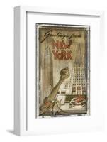 Greetings from New York-null-Framed Art Print