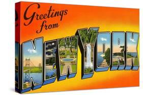 Greetings from New York-null-Stretched Canvas