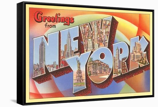 Greetings from New York-null-Framed Stretched Canvas