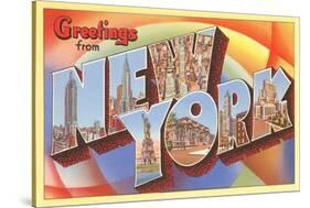 Greetings from New York-null-Stretched Canvas