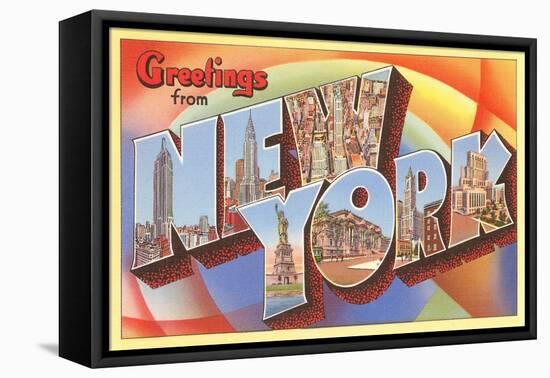 Greetings from New York-null-Framed Stretched Canvas