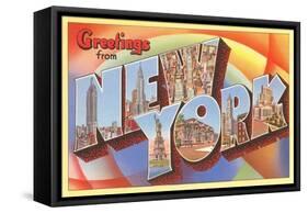 Greetings from New York-null-Framed Stretched Canvas