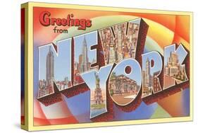 Greetings from New York-null-Stretched Canvas