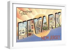 Greetings from Newark, New Jersey-null-Framed Art Print