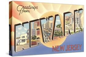 Greetings from Newark, New Jersey-null-Stretched Canvas