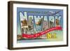 Greetings from Newark, New Jersey-null-Framed Art Print