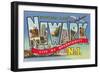 Greetings from Newark, New Jersey-null-Framed Art Print