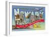 Greetings from Newark, New Jersey-null-Framed Art Print