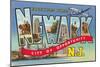 Greetings from Newark, New Jersey-null-Mounted Art Print