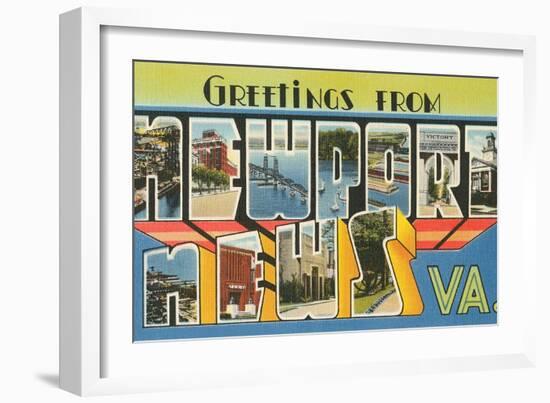 Greetings from Newport News, Virginia-null-Framed Art Print