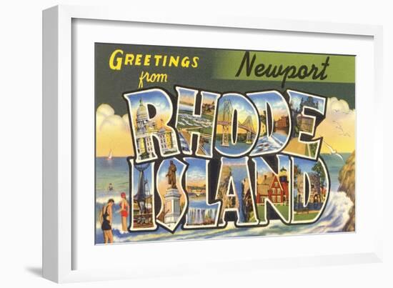 Greetings from Newport, Rhode Island-null-Framed Art Print