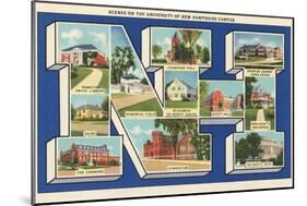 Greetings from Nh, University of New Hampshire-null-Mounted Art Print