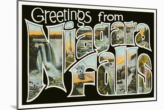 Greetings from Niagara Falls, New York-null-Mounted Art Print
