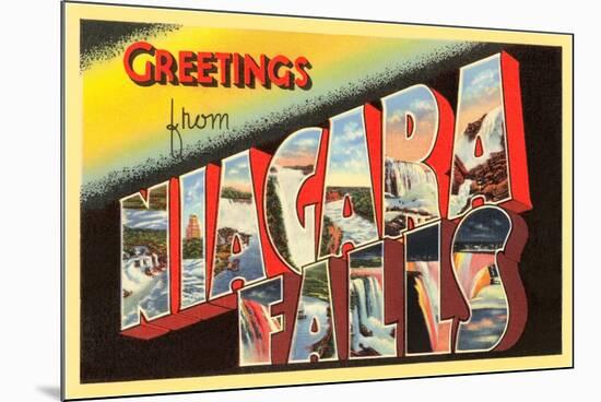 Greetings from Niagara Falls, New York-null-Mounted Premium Giclee Print