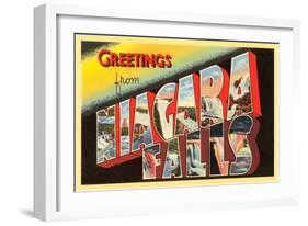 Greetings from Niagara Falls, New York-null-Framed Art Print