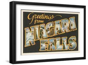 Greetings from Niagara Falls-null-Framed Art Print