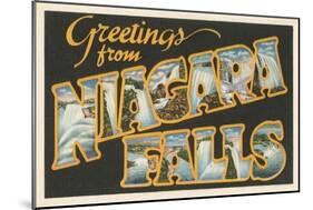 Greetings from Niagara Falls-null-Mounted Art Print