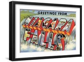 Greetings from Niagra Falls, New York-null-Framed Art Print