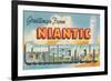 Greetings from Niantic, Connecticut-null-Framed Premium Giclee Print