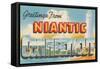 Greetings from Niantic, Connecticut-null-Framed Stretched Canvas