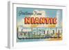 Greetings from Niantic, Connecticut-null-Framed Art Print