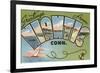 Greetings from Niantic, Connecticut-null-Framed Premium Giclee Print