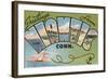 Greetings from Niantic, Connecticut-null-Framed Art Print