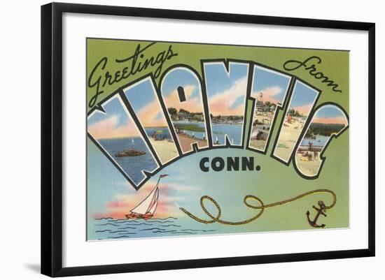 Greetings from Niantic, Connecticut-null-Framed Art Print